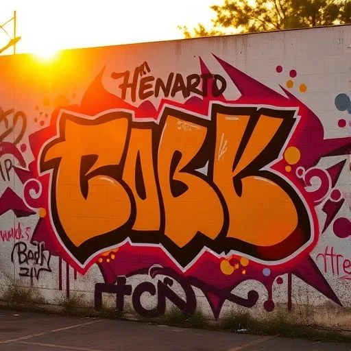 Abstract spray paint effect