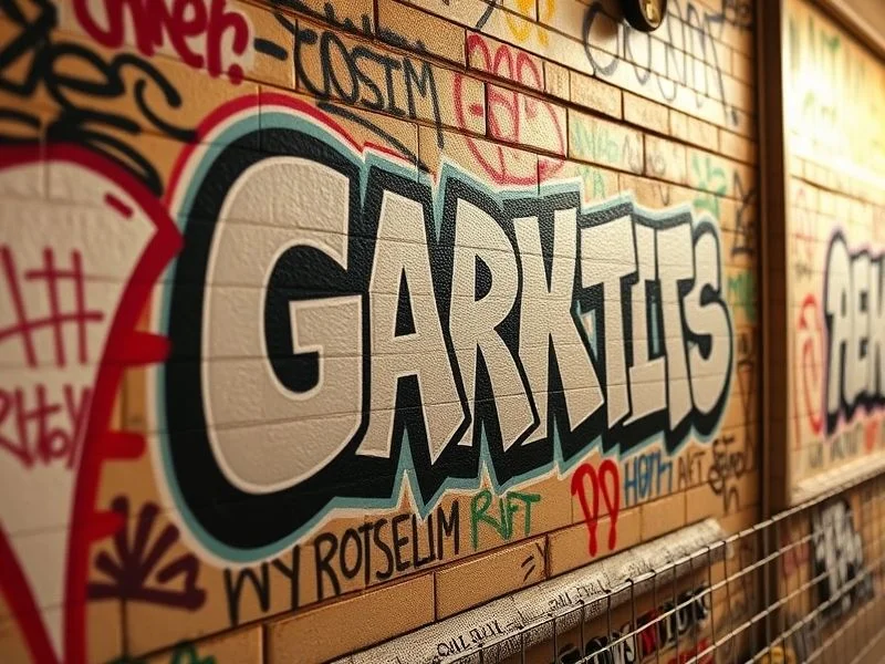 Artist working on a large-scale mural