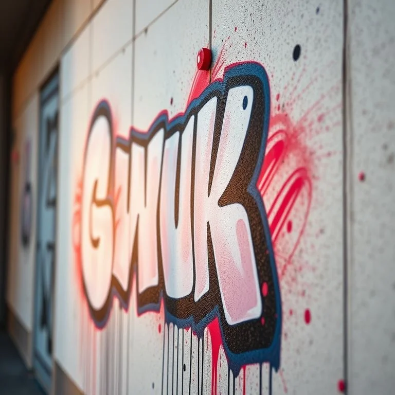 Kinetic spray paint art mid-air